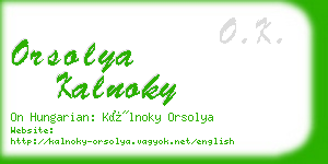 orsolya kalnoky business card